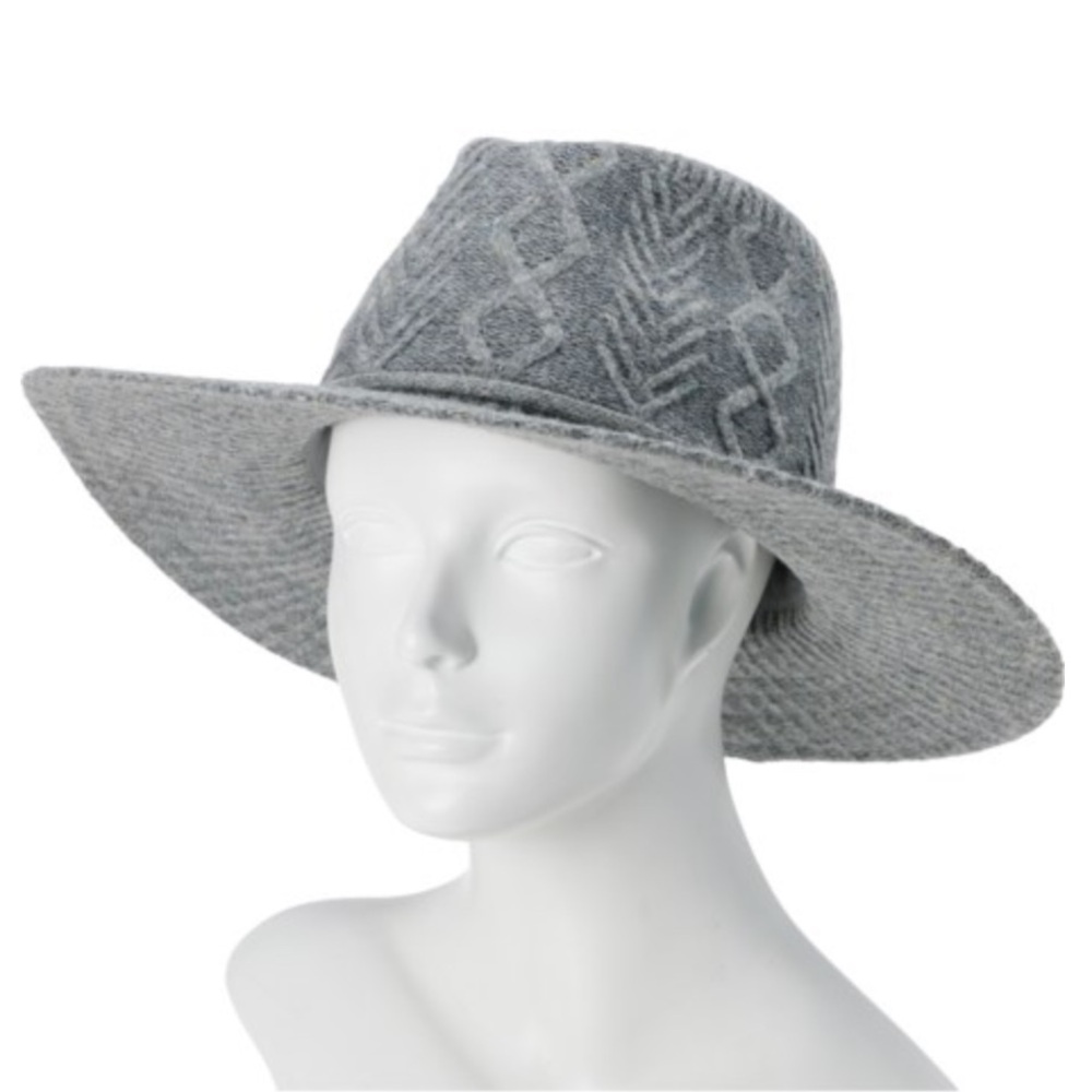 NIP Adora grey knit wide brimmed safari hat